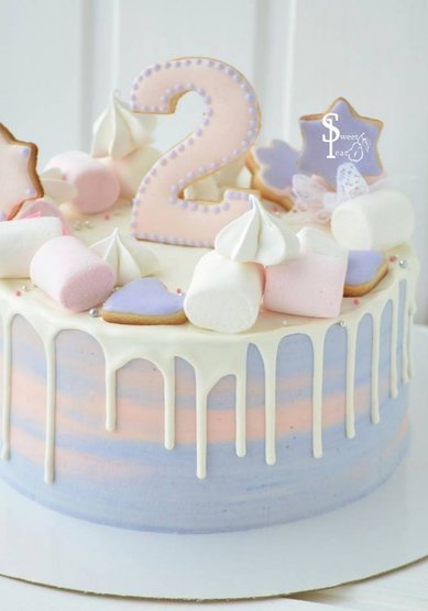 Торт на свадьбу Кремовое покрытие (S117219) - Домашняя кондитерская Sweet Pear